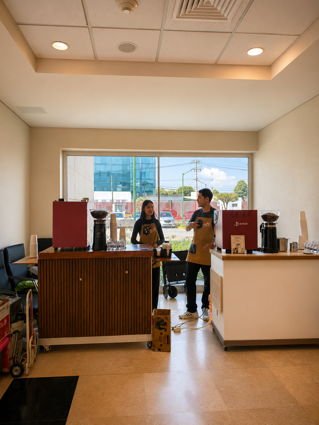Barra con café de especialidad La Shula Café evento Metepec
